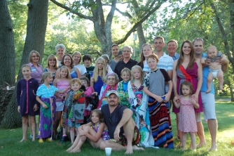 July: Family reunion, Lake George, Minnesota