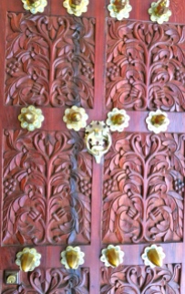 Intricately carved door